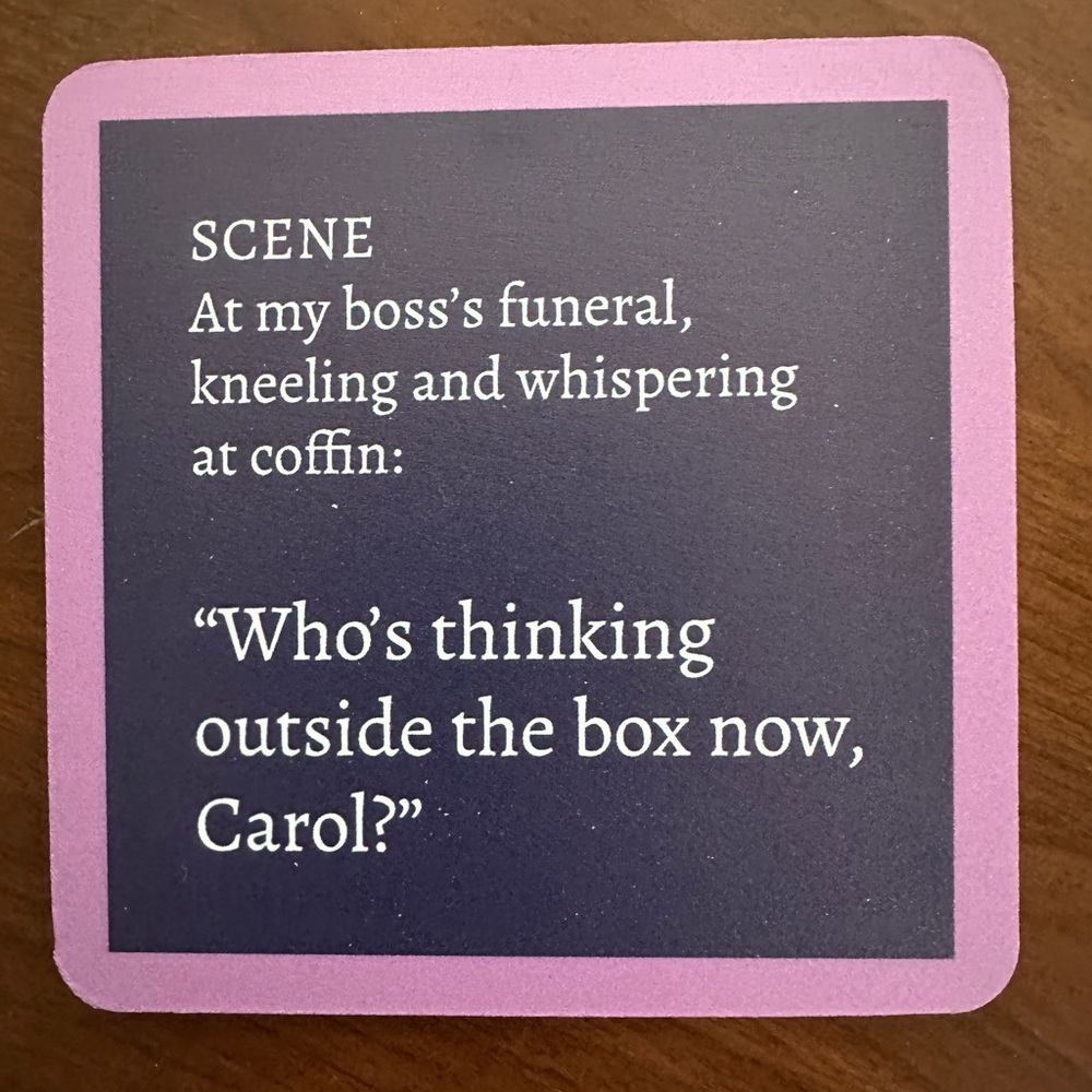 Set of 2 Funny Coasters Great Gift Great Conversation Pieces 4x4” - Picture 2 of 4